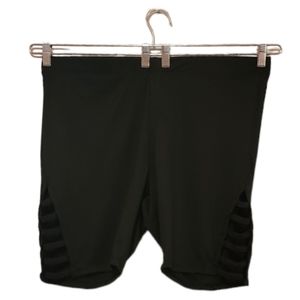 Black Rouge Collection Women's Open Side Detail Biker Shorts